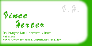 vince herter business card